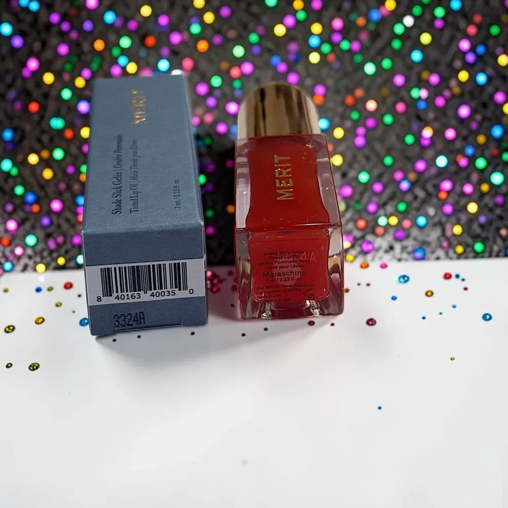 MERIT Shade Slick Gelée Tinted Lip Oil in MARASCHINO 0.23 oz full size NIB